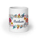 Bárbara Exclusive Name Art Piece Home Office Work Coffee Mug Mexican Spanish Pride Gift Cup One-Of-A-Kind Calligraphy White Glossy Mug | B5 Mexicada