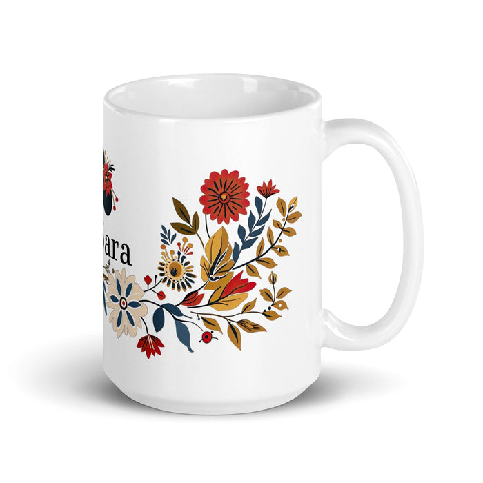 Bárbara Exclusive Name Art Piece Home Office Work Coffee Mug Mexican Spanish Pride Gift Cup One-Of-A-Kind Calligraphy White Glossy Mug | B6 Mexicada 15 oz