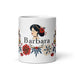 Bárbara Exclusive Name Art Piece Home Office Work Coffee Mug Mexican Spanish Pride Gift Cup One-Of-A-Kind Calligraphy White Glossy Mug | B6 Mexicada