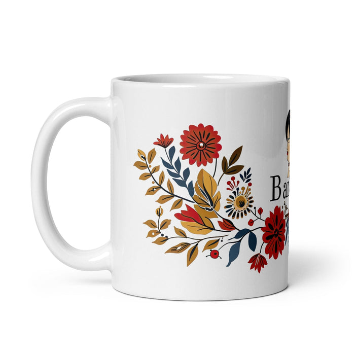 Bárbara Exclusive Name Art Piece Home Office Work Coffee Mug Mexican Spanish Pride Gift Cup One-Of-A-Kind Calligraphy White Glossy Mug | B6 Mexicada