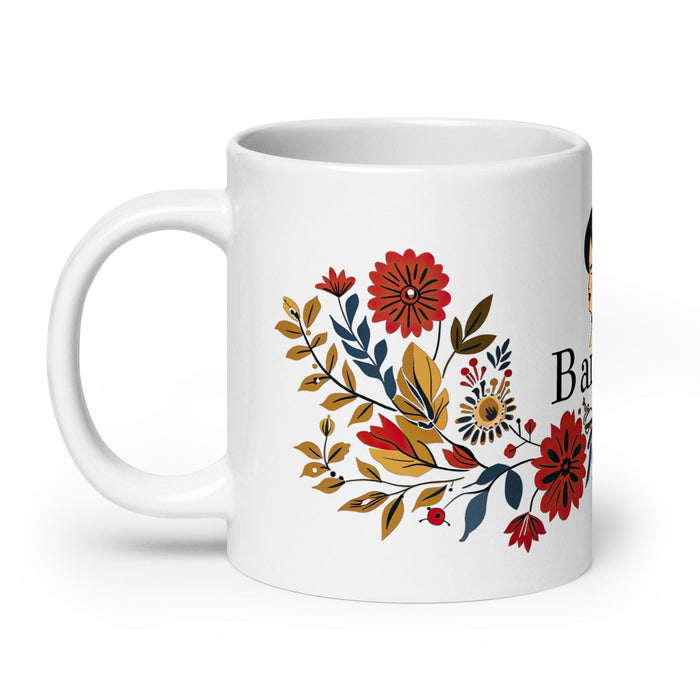 Bárbara Exclusive Name Art Piece Home Office Work Coffee Mug Mexican Spanish Pride Gift Cup One-Of-A-Kind Calligraphy White Glossy Mug | B6 Mexicada