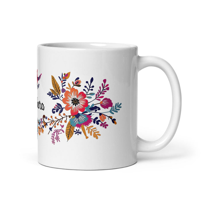 Bárbara Exclusive Name Art Piece Home Office Work Coffee Mug Mexican Spanish Pride Gift Cup One-Of-A-Kind Calligraphy White Glossy Mug | B8 Mexicada 11 oz