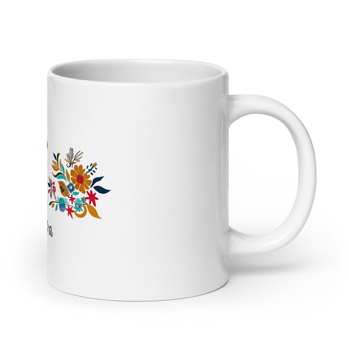 Bárbara Exclusive Name Art Piece Home Office Work Coffee Mug Mexican Spanish Pride Gift Cup One-Of-A-Kind Calligraphy White Glossy Mug | B9 Mexicada 20 oz