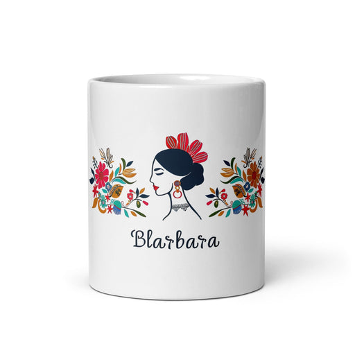 Bárbara Exclusive Name Art Piece Home Office Work Coffee Mug Mexican Spanish Pride Gift Cup One-Of-A-Kind Calligraphy White Glossy Mug | B9 Mexicada