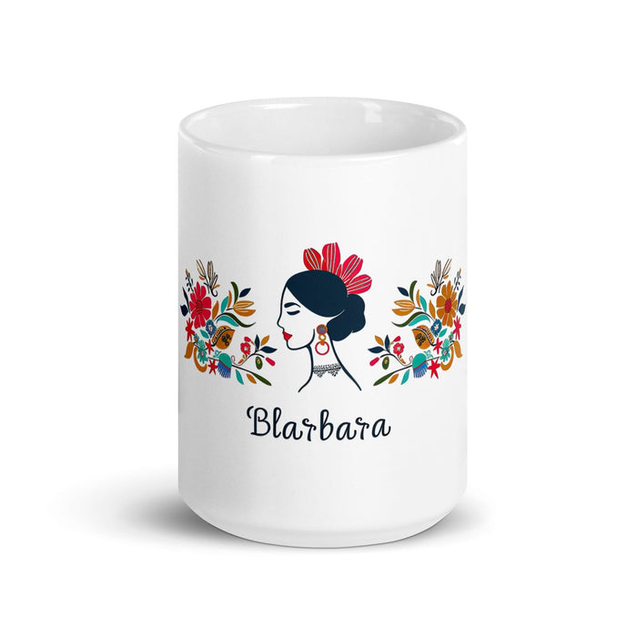 Bárbara Exclusive Name Art Piece Home Office Work Coffee Mug Mexican Spanish Pride Gift Cup One-Of-A-Kind Calligraphy White Glossy Mug | B9 Mexicada