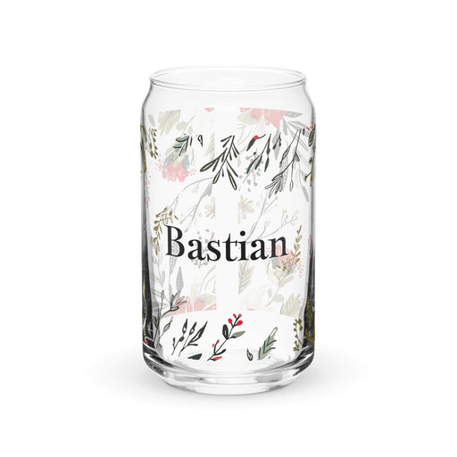 Bastian Exclusive Name Art Piece Can-Shaped Glass Home Office Work Mexican Spanish Pride Gift Cup One-Of-A-Kind Calligraphy Glass | B14 Mexicada 16 oz