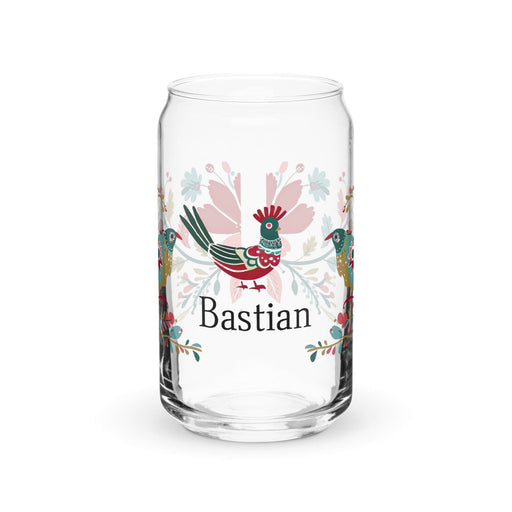 Bastian Exclusive Name Art Piece Can-Shaped Glass Home Office Work Mexican Spanish Pride Gift Cup One-Of-A-Kind Calligraphy Glass | B22 Mexicada 16 oz (No Lid No Straw)