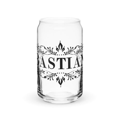 Bastian Exclusive Name Art Piece Can-Shaped Glass Home Office Work Mexican Spanish Pride Gift Cup One-Of-A-Kind Calligraphy Glass | B27 Mexicada 16 oz (No Lid No Straw)