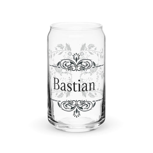 Bastian Exclusive Name Art Piece Can-Shaped Glass Home Office Work Mexican Spanish Pride Gift Cup One-Of-A-Kind Calligraphy Glass | B6 Mexicada 16 oz