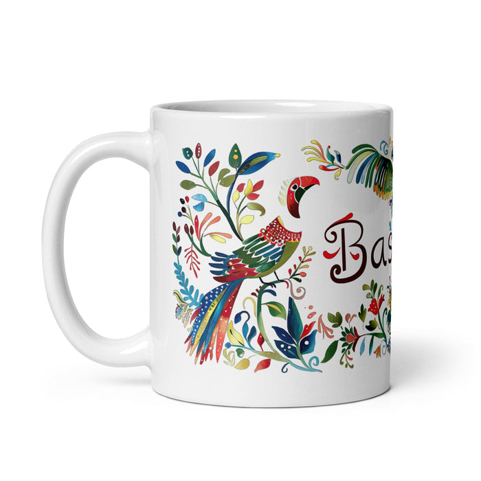 Bastian Exclusive Name Art Piece Home Office Work Coffee Mug Mexican Spanish Pride Gift Cup One-Of-A-Kind Calligraphy White Glossy Mug | B10 Mexicada