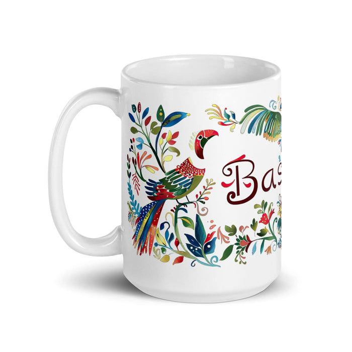 Bastian Exclusive Name Art Piece Home Office Work Coffee Mug Mexican Spanish Pride Gift Cup One-Of-A-Kind Calligraphy White Glossy Mug | B10 Mexicada