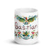 Bastian Exclusive Name Art Piece Home Office Work Coffee Mug Mexican Spanish Pride Gift Cup One-Of-A-Kind Calligraphy White Glossy Mug | B10 Mexicada