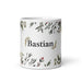 Bastian Exclusive Name Art Piece Home Office Work Coffee Mug Mexican Spanish Pride Gift Cup One-Of-A-Kind Calligraphy White Glossy Mug | B14 Mexicada