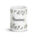 Bastian Exclusive Name Art Piece Home Office Work Coffee Mug Mexican Spanish Pride Gift Cup One-Of-A-Kind Calligraphy White Glossy Mug | B14 Mexicada