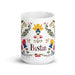 Bastian Exclusive Name Art Piece Home Office Work Coffee Mug Mexican Spanish Pride Gift Cup One-Of-A-Kind Calligraphy White Glossy Mug | B21 Mexicada