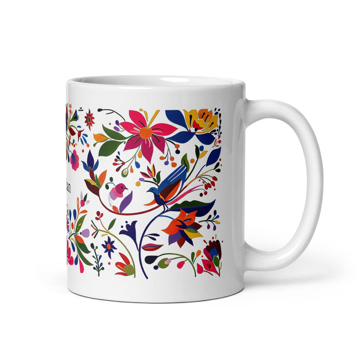 Bastian Exclusive Name Art Piece Home Office Work Coffee Mug Mexican Spanish Pride Gift Cup One-Of-A-Kind Calligraphy White Glossy Mug | B23 Mexicada 11 oz