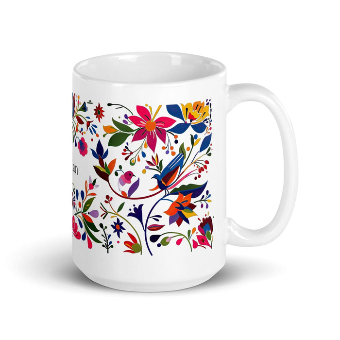 Bastian Exclusive Name Art Piece Home Office Work Coffee Mug Mexican Spanish Pride Gift Cup One-Of-A-Kind Calligraphy White Glossy Mug | B23 Mexicada 15 oz