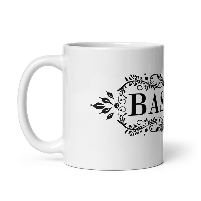 Bastian Exclusive Name Art Piece Home Office Work Coffee Mug Mexican Spanish Pride Gift Cup One-Of-A-Kind Calligraphy White Glossy Mug | B27 Mexicada