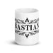 Bastian Exclusive Name Art Piece Home Office Work Coffee Mug Mexican Spanish Pride Gift Cup One-Of-A-Kind Calligraphy White Glossy Mug | B27 Mexicada