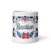 Bastian Exclusive Name Art Piece Home Office Work Coffee Mug Mexican Spanish Pride Gift Cup One-Of-A-Kind Calligraphy White Glossy Mug | B28 Mexicada