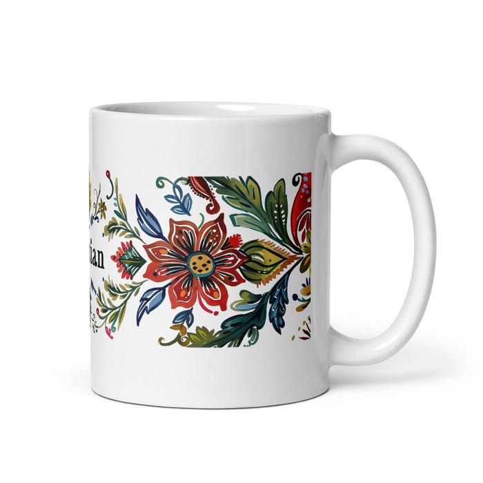 Bastian Exclusive Name Art Piece Home Office Work Coffee Mug Mexican Spanish Pride Gift Cup One-Of-A-Kind Calligraphy White Glossy Mug | B29 Mexicada 11 oz