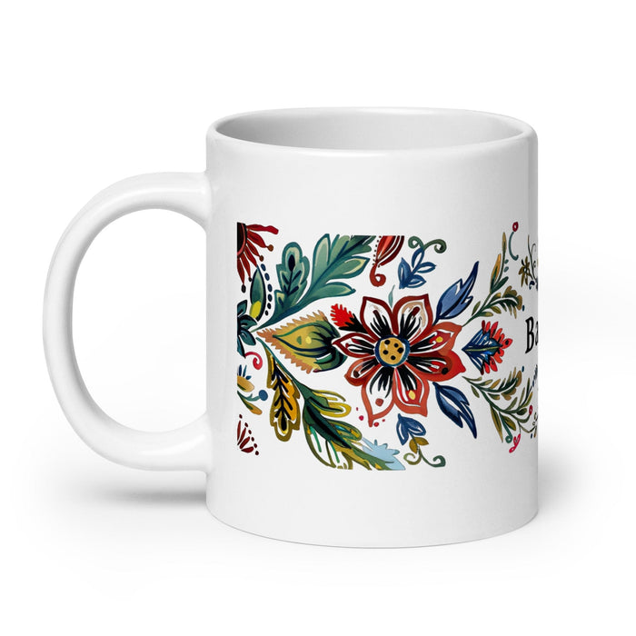 Bastian Exclusive Name Art Piece Home Office Work Coffee Mug Mexican Spanish Pride Gift Cup One-Of-A-Kind Calligraphy White Glossy Mug | B29 Mexicada