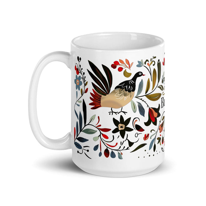 Bastian Exclusive Name Art Piece Home Office Work Coffee Mug Mexican Spanish Pride Gift Cup One-Of-A-Kind Calligraphy White Glossy Mug | B3 Mexicada