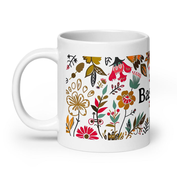 Bastian Exclusive Name Art Piece Home Office Work Coffee Mug Mexican Spanish Pride Gift Cup One-Of-A-Kind Calligraphy White Glossy Mug | B5 Mexicada