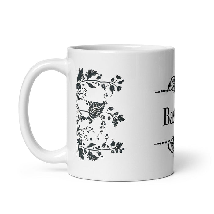 Bastian Exclusive Name Art Piece Home Office Work Coffee Mug Mexican Spanish Pride Gift Cup One-Of-A-Kind Calligraphy White Glossy Mug | B6 Mexicada