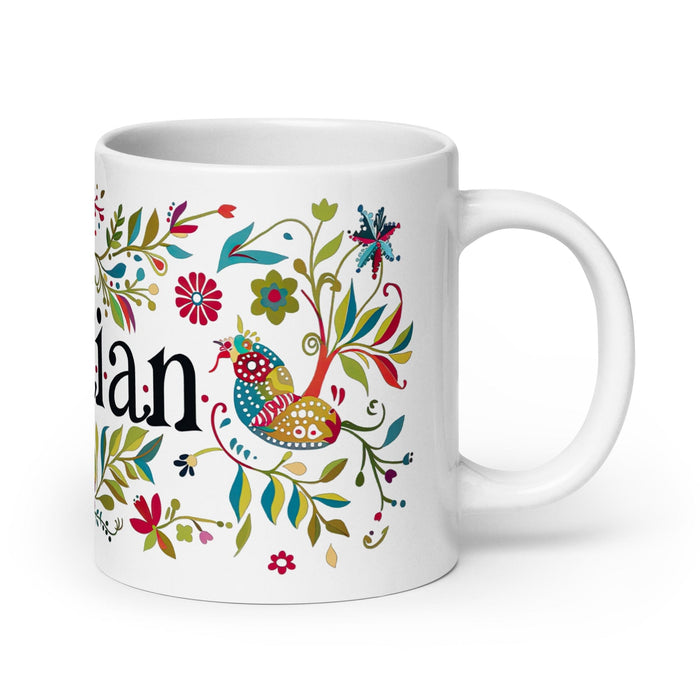 Bastian Exclusive Name Art Piece Home Office Work Coffee Mug Mexican Spanish Pride Gift Cup One-Of-A-Kind Calligraphy White Glossy Mug | B7 Mexicada 20 oz