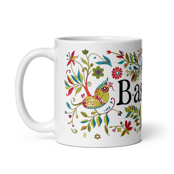 Bastian Exclusive Name Art Piece Home Office Work Coffee Mug Mexican Spanish Pride Gift Cup One-Of-A-Kind Calligraphy White Glossy Mug | B7 Mexicada