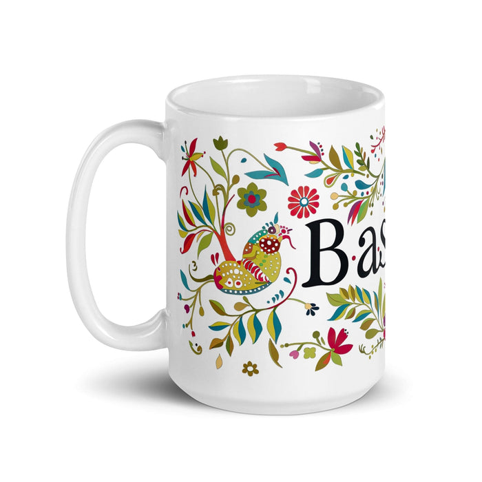 Bastian Exclusive Name Art Piece Home Office Work Coffee Mug Mexican Spanish Pride Gift Cup One-Of-A-Kind Calligraphy White Glossy Mug | B7 Mexicada