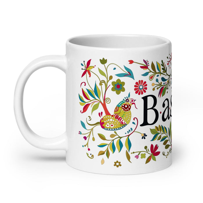 Bastian Exclusive Name Art Piece Home Office Work Coffee Mug Mexican Spanish Pride Gift Cup One-Of-A-Kind Calligraphy White Glossy Mug | B7 Mexicada