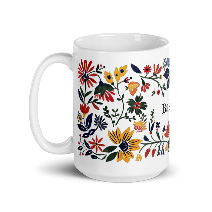 Bastian Exclusive Name Art Piece Home Office Work Coffee Mug Mexican Spanish Pride Gift Cup One-Of-A-Kind Calligraphy White Glossy Mug | B9 Mexicada