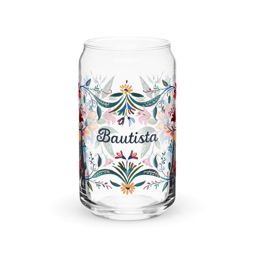 Bautista Exclusive Name Art Piece Can-Shaped Glass Home Office Work Mexican Spanish Pride Gift Cup One-Of-A-Kind Calligraphy Glass | B22 Mexicada 16 oz (No Lid No Straw)