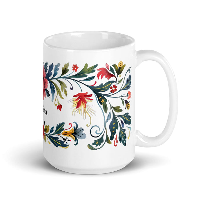 Bautista Exclusive Name Art Piece Home Office Work Coffee Mug Mexican Spanish Pride Gift Cup One-Of-A-Kind Calligraphy White Glossy Mug | B15 Mexicada 15 oz