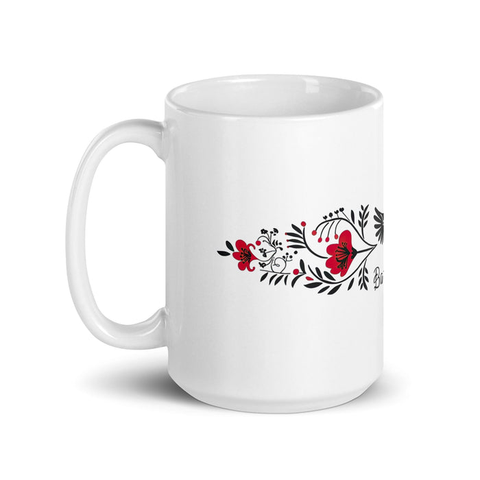 Bautista Exclusive Name Art Piece Home Office Work Coffee Mug Mexican Spanish Pride Gift Cup One-Of-A-Kind Calligraphy White Glossy Mug | B19 Mexicada