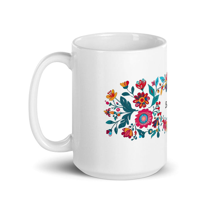 Bautista Exclusive Name Art Piece Home Office Work Coffee Mug Mexican Spanish Pride Gift Cup One-Of-A-Kind Calligraphy White Glossy Mug | B2 Mexicada