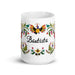 Bautista Exclusive Name Art Piece Home Office Work Coffee Mug Mexican Spanish Pride Gift Cup One-Of-A-Kind Calligraphy White Glossy Mug | B23 Mexicada