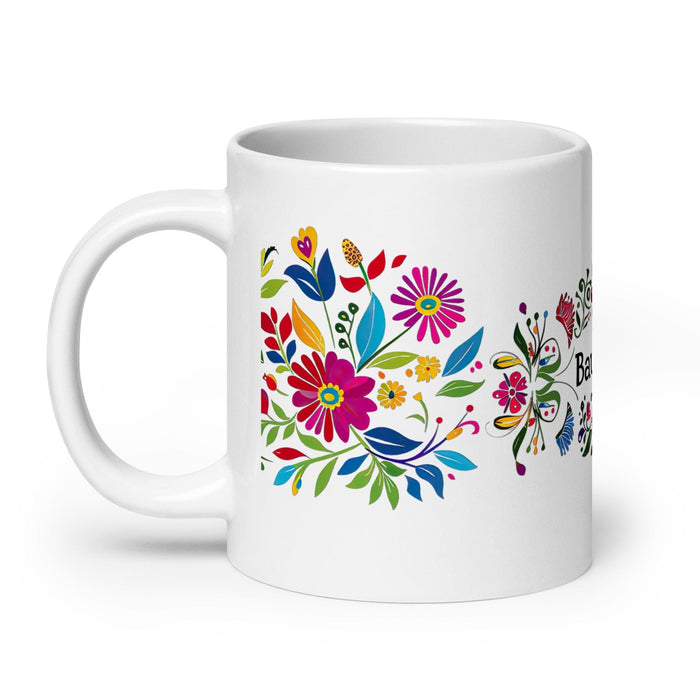 Bautista Exclusive Name Art Piece Home Office Work Coffee Mug Mexican Spanish Pride Gift Cup One-Of-A-Kind Calligraphy White Glossy Mug | B25 Mexicada