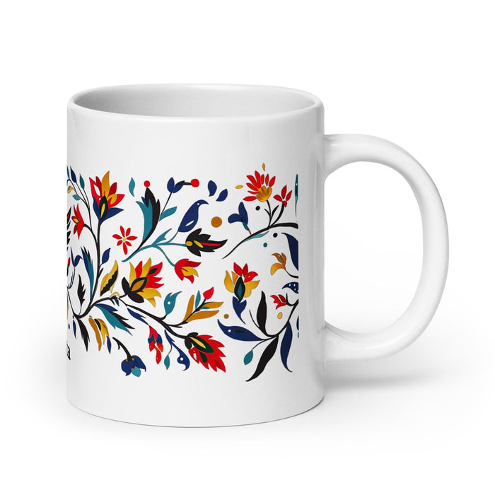 Bautista Exclusive Name Art Piece Home Office Work Coffee Mug Mexican Spanish Pride Gift Cup One-Of-A-Kind Calligraphy White Glossy Mug | B4 Mexicada 20 oz