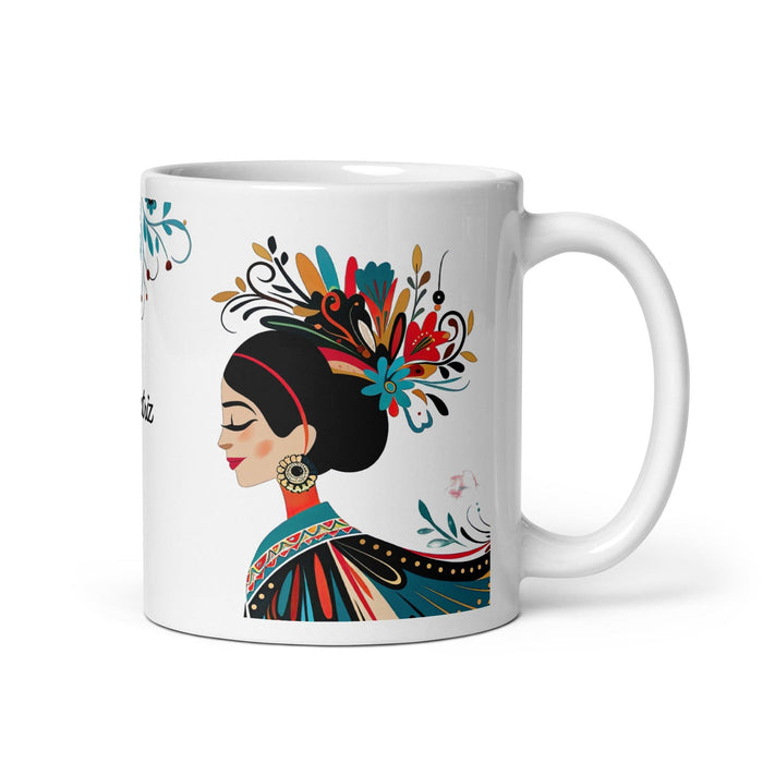 Beatriz Exclusive Name Art Piece Home Office Work Coffee Mug Mexican Spanish Pride Gift Cup One-Of-A-Kind Calligraphy White Glossy Mug | B1 Mexicada 11 oz