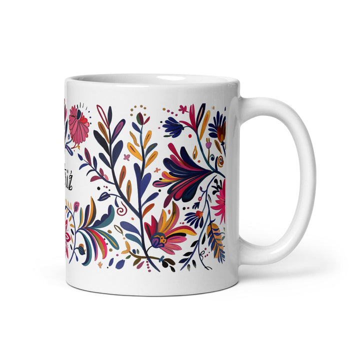 Beatriz Exclusive Name Art Piece Home Office Work Coffee Mug Mexican Spanish Pride Gift Cup One-Of-A-Kind Calligraphy White Glossy Mug | B11 Mexicada 11 oz