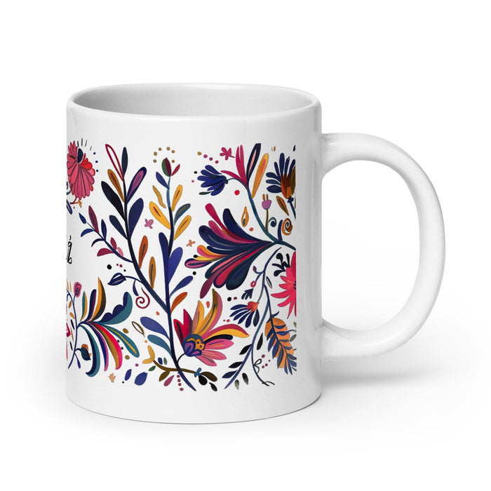 Beatriz Exclusive Name Art Piece Home Office Work Coffee Mug Mexican Spanish Pride Gift Cup One-Of-A-Kind Calligraphy White Glossy Mug | B11 Mexicada 20 oz