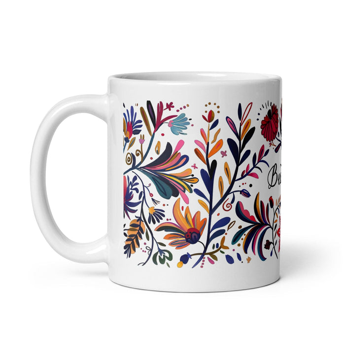 Beatriz Exclusive Name Art Piece Home Office Work Coffee Mug Mexican Spanish Pride Gift Cup One-Of-A-Kind Calligraphy White Glossy Mug | B11 Mexicada