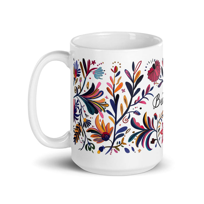 Beatriz Exclusive Name Art Piece Home Office Work Coffee Mug Mexican Spanish Pride Gift Cup One-Of-A-Kind Calligraphy White Glossy Mug | B11 Mexicada