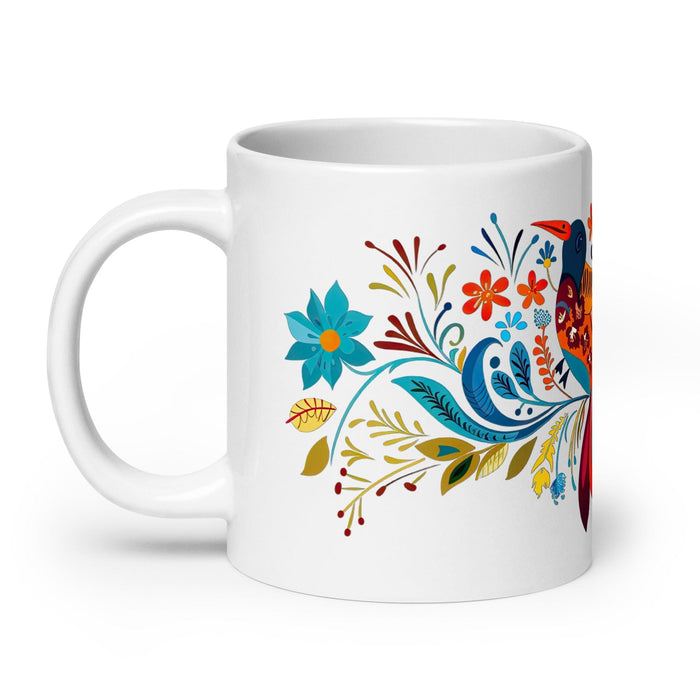 Beatriz Exclusive Name Art Piece Home Office Work Coffee Mug Mexican Spanish Pride Gift Cup One-Of-A-Kind Calligraphy White Glossy Mug | B14 Mexicada