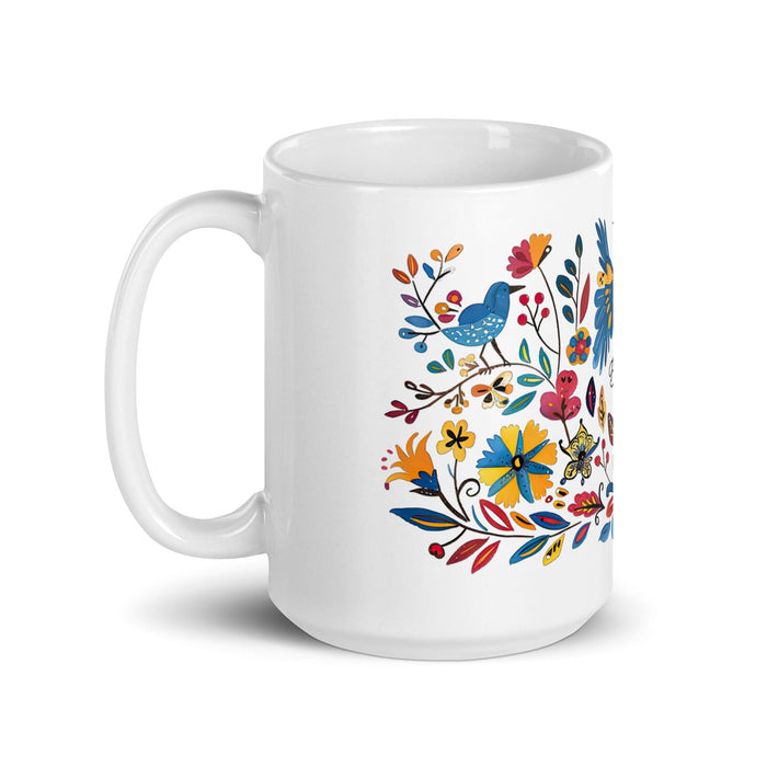 Beatriz Exclusive Name Art Piece Home Office Work Coffee Mug Mexican Spanish Pride Gift Cup One-Of-A-Kind Calligraphy White Glossy Mug | B15 Mexicada