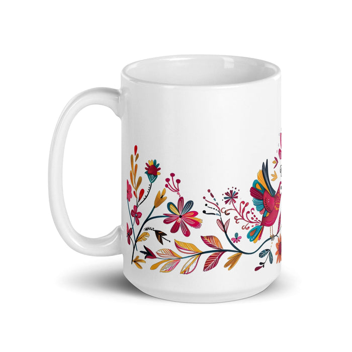 Beatriz Exclusive Name Art Piece Home Office Work Coffee Mug Mexican Spanish Pride Gift Cup One-Of-A-Kind Calligraphy White Glossy Mug | B16 Mexicada