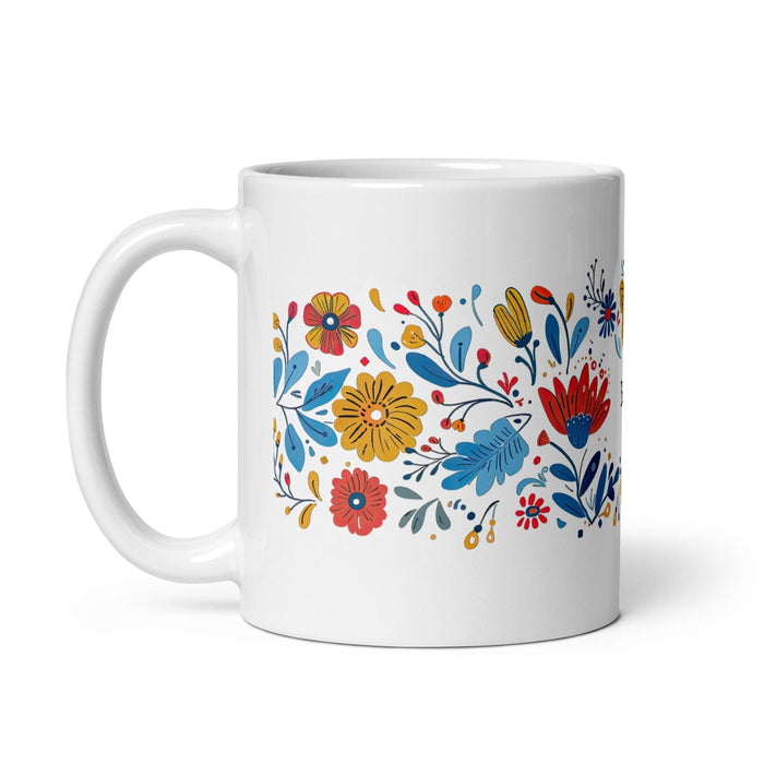 Beatriz Exclusive Name Art Piece Home Office Work Coffee Mug Mexican Spanish Pride Gift Cup One-Of-A-Kind Calligraphy White Glossy Mug | B19 Mexicada